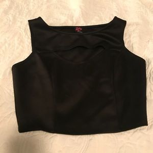 2B Bebe Black Crop Top